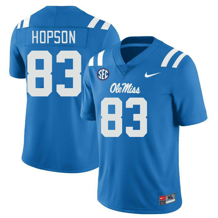 Men #83 Jarnorris Hopson Ole Miss Rebels College Football Jerseys Stitched-Power Blue